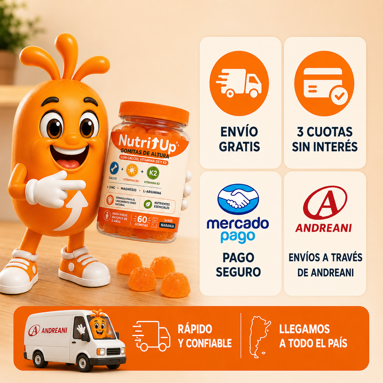 Nutri↑Up - Potencia el Crecimiento oseo Natural